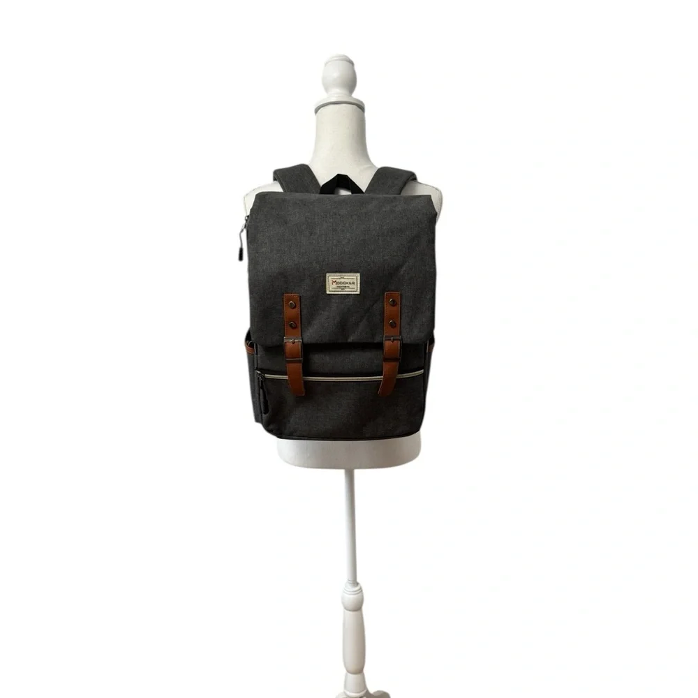 Modoker 15'' Vintage Laptop Backpack with USB‎ Charging Port